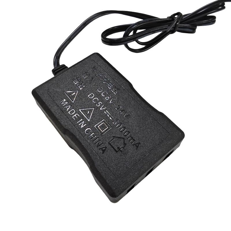 Портативный USB-адаптер питания 12 В 24 В на 5 В, 3 порта для зарядки, зажим-крокодил для аккумулятора, для автомобиля, грузовика, кемпинга, аварийного использования