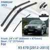 3 шт. для BMW X5 E70 2012-2013 24 "19" 15 "передние и задние щетки стеклоочистителя лобовое стекло резак для окон аксессуары 2012 2013