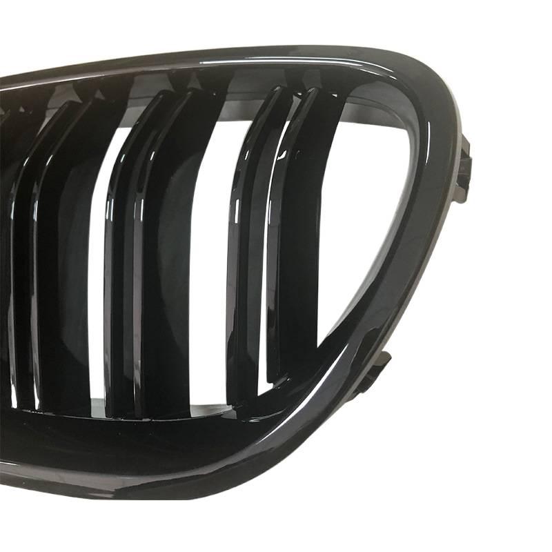 Black Front Kidney Double Slat Grill Grille For BMW 5 Series F10 F18 520 523 525 530 2010-2017 Dual Line Racing Grills