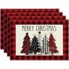 4pcs Christmas Insulated Polyester Meal Mat Merry Christmas Placemats
