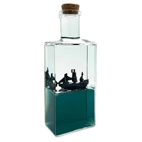 Жидкое украшение для круизного корабля, не тонущая пиратская лодка, дрейфующая бутылка, настольное украшение для детей и взрослых, подарок на Рождество и день рождения
