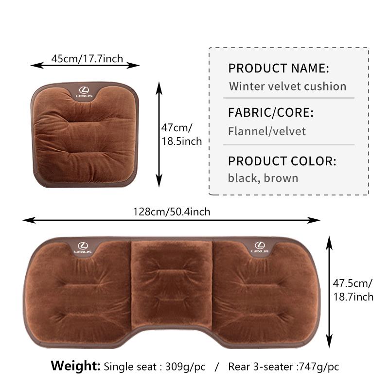 For Lexus Flannel Car Exclusive Seat Covers Soft Breathable Seat Cushion RX350 IS250 CT200h ES250 ES300h NX300h IS200 GS300FP2