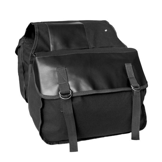 Portable Canvas Motorcycle Saddlebag Dual-sided Rear Seat Storage Luggage Bag
