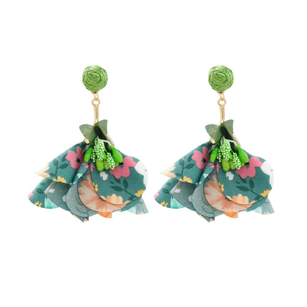 Sweet Flower Dangle Earrings Exaggerated Petals Stud Earrings Romantic Beach Earrings  Vacation