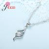 Trendy Wedding Bridal Jewelry Set Spiral Design 925 Sterling Silver Necklace Earrings Sets for Women Engagement