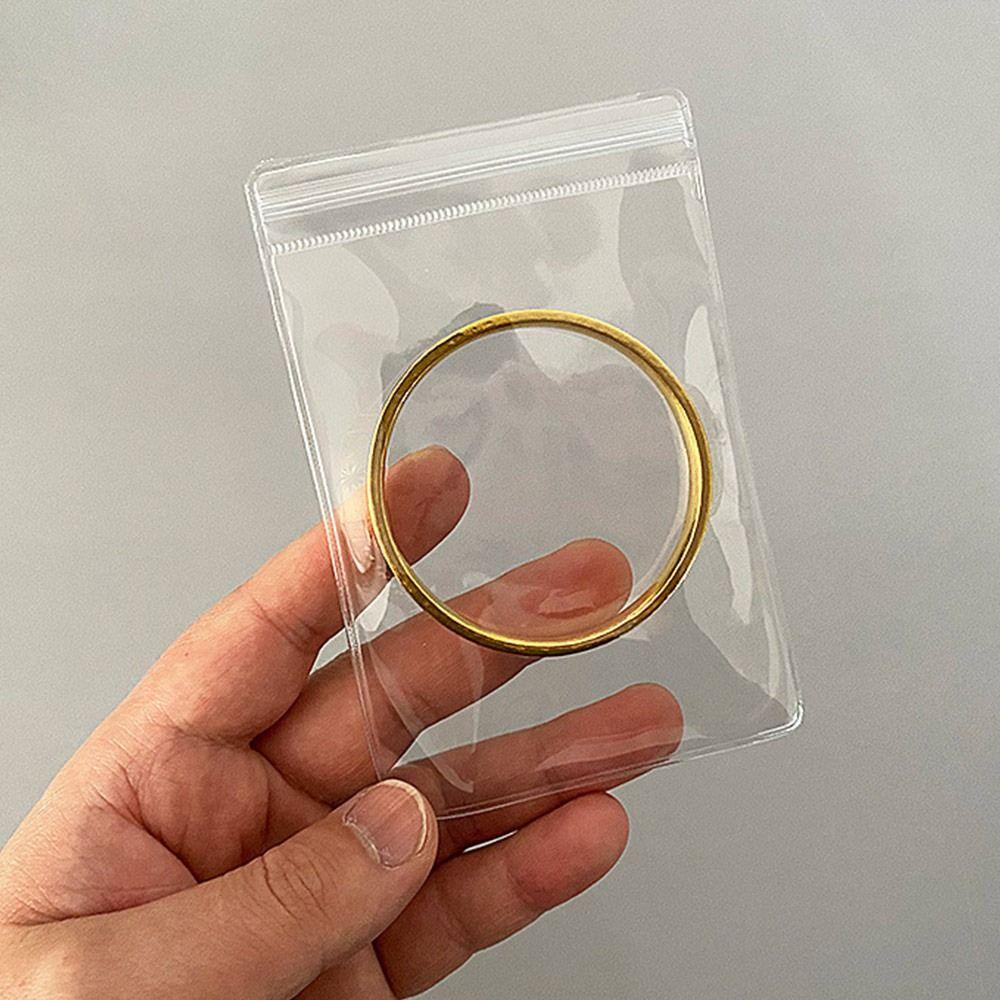 Браслет Кольцо Широкие мешочки для хранения ПВХ Пластиковые самозапечатывающиеся пакеты Zip Lock Сумки для ювелирных изделий