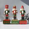 31cm Large Nutcracker Christmas Decoration Traditional Wooden Nutcracker Music Box for Festive Christmas Birthday Party Ht056