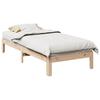 Solid Wood Bed Frame without Mattress 90 x 200 cm Pine Wood
