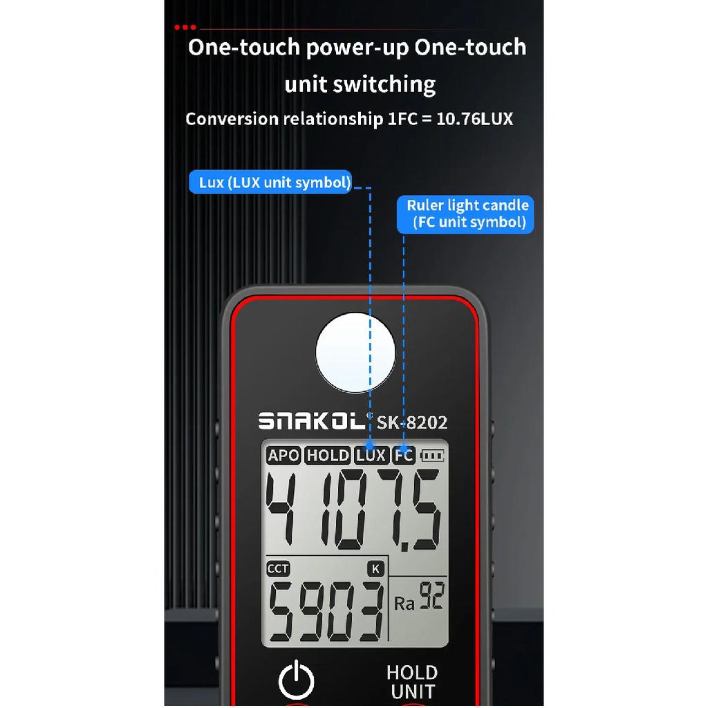 Digital  Luxmeter Light Meter FC Lightmeter Illuminance Meter Tester 0.5-300,000 Lux Illuminometer Photometer Luxometro