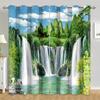 2 панели, красивый лесной пейзаж, природный занавес, водопад, пейзаж, гостиная, занавеска, подходит для декора гостиной и спальни