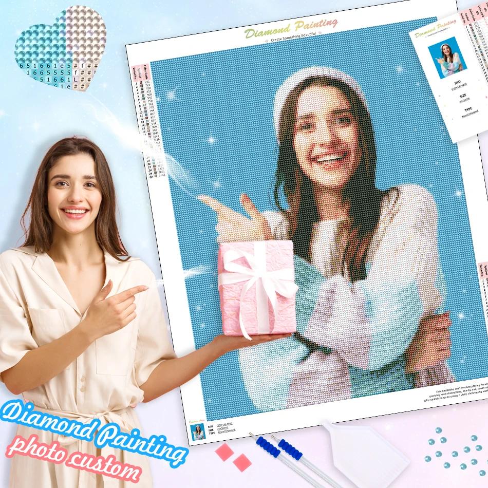 DIY 5D RUOPOTY фото индивидуальный набор для алмазной живописи домашний набор для творчества полный круглый набор для творчества подарок другу домашний декор украшение