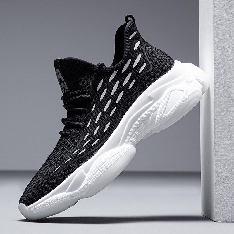 Мужская обувь очень большого размера, новые сетчатые спортивные туфли лето 2025, модная повседневная обувь, папины кроссовки на толстой подошве с внутренней высотой