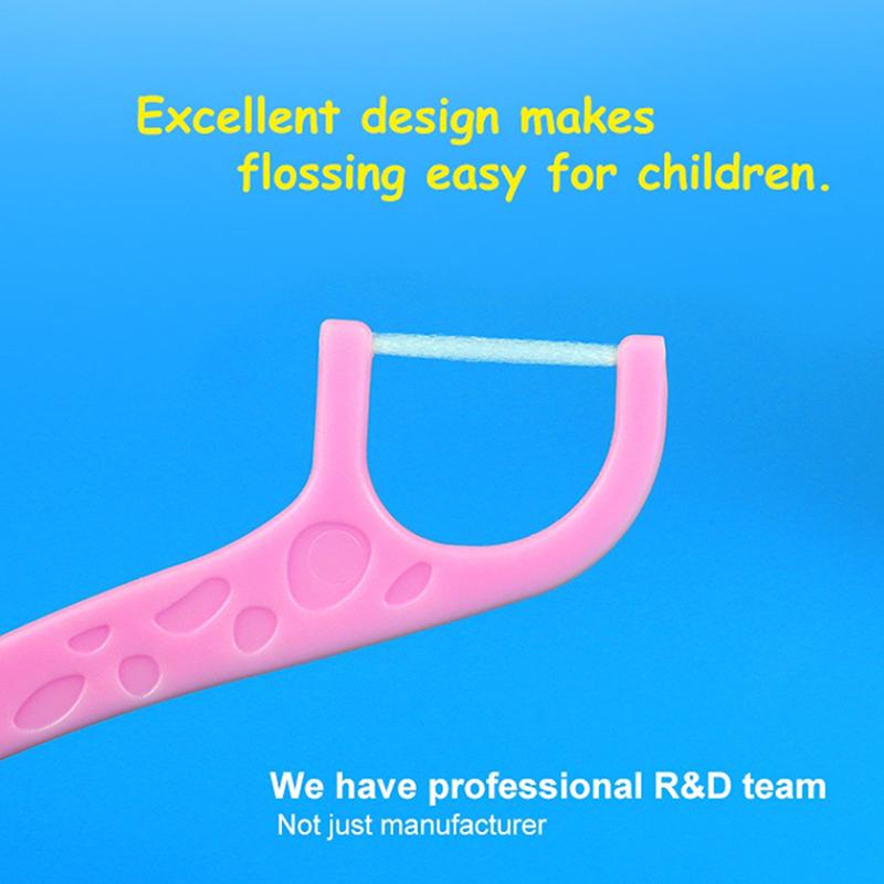 40 шт. детская зубная нить с четырьмя мультяшными животными в форме зубочисток межзубная нить для чистки зубов инструмент супер тонкая нить-палочка