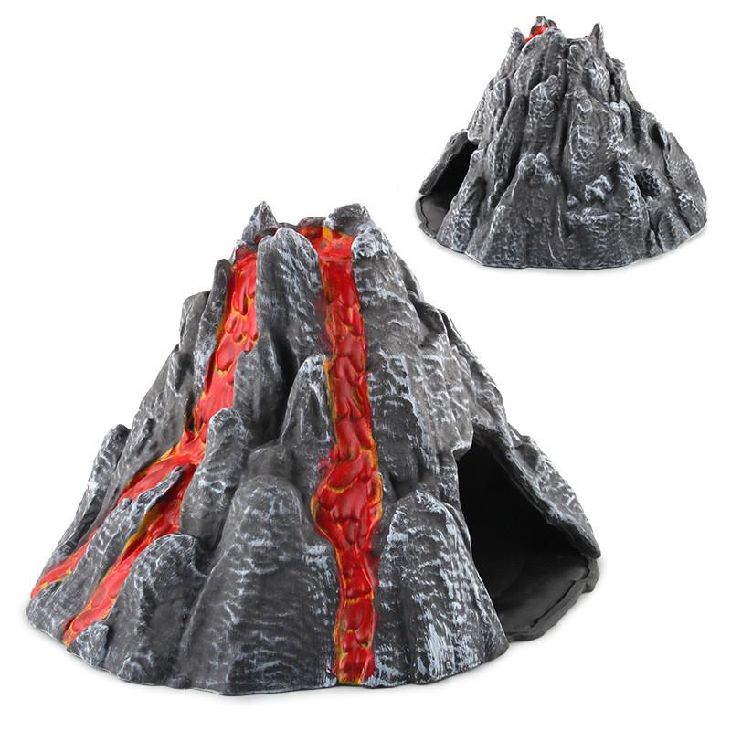 Volcano Eruption Dinosaur Scene Figurine With Smoke Simulation For Kids Gift
