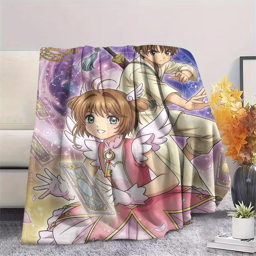 Cardcaptor Sakura designPrint Flannel Blanket, High quality Comfortable for All Seasons, Home Decor, Warmth and Comfort