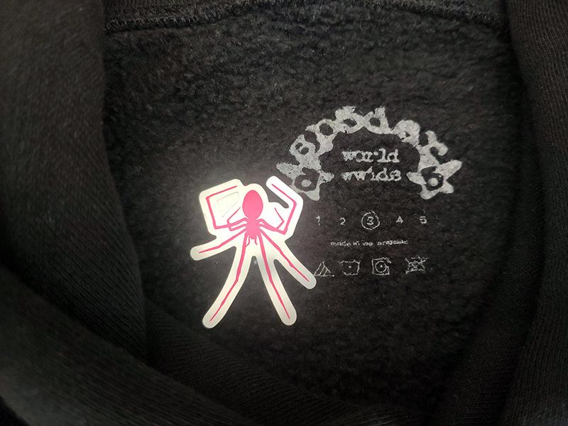 Heavyweight Spider Web Foam Print Fleece Hoodie (450G)