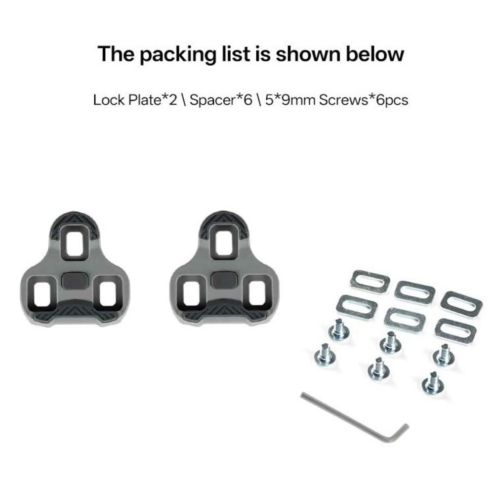 3-Hole Cycling Cleats Anti-Slip Bike Pedal Cleats for Look KEO Pedals Indoor Cycling Training
