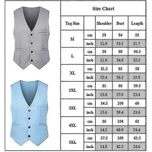Men Slim Fit Suit Vest Waistcoat Casual Formal Single Breasted Gilet
