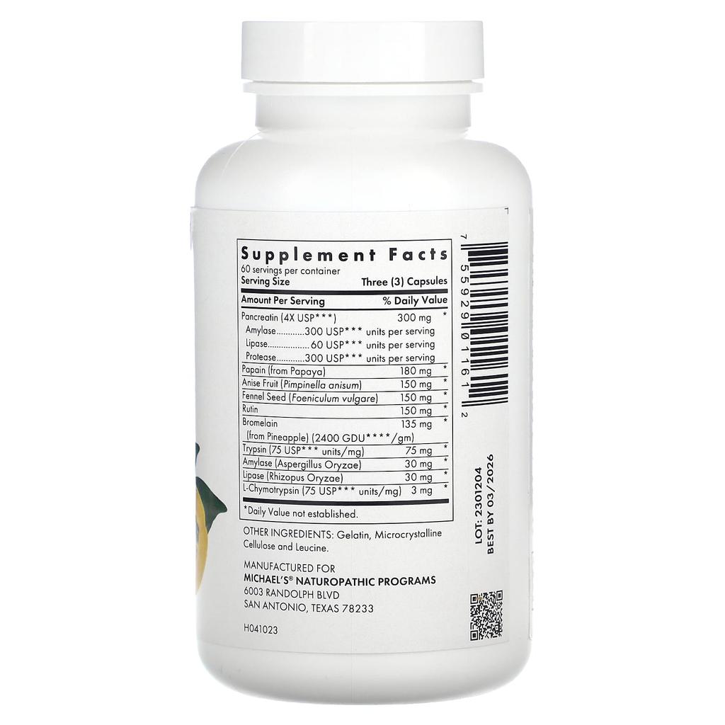 Michael'S Health, Digestive Enzymes, 180 Capsules