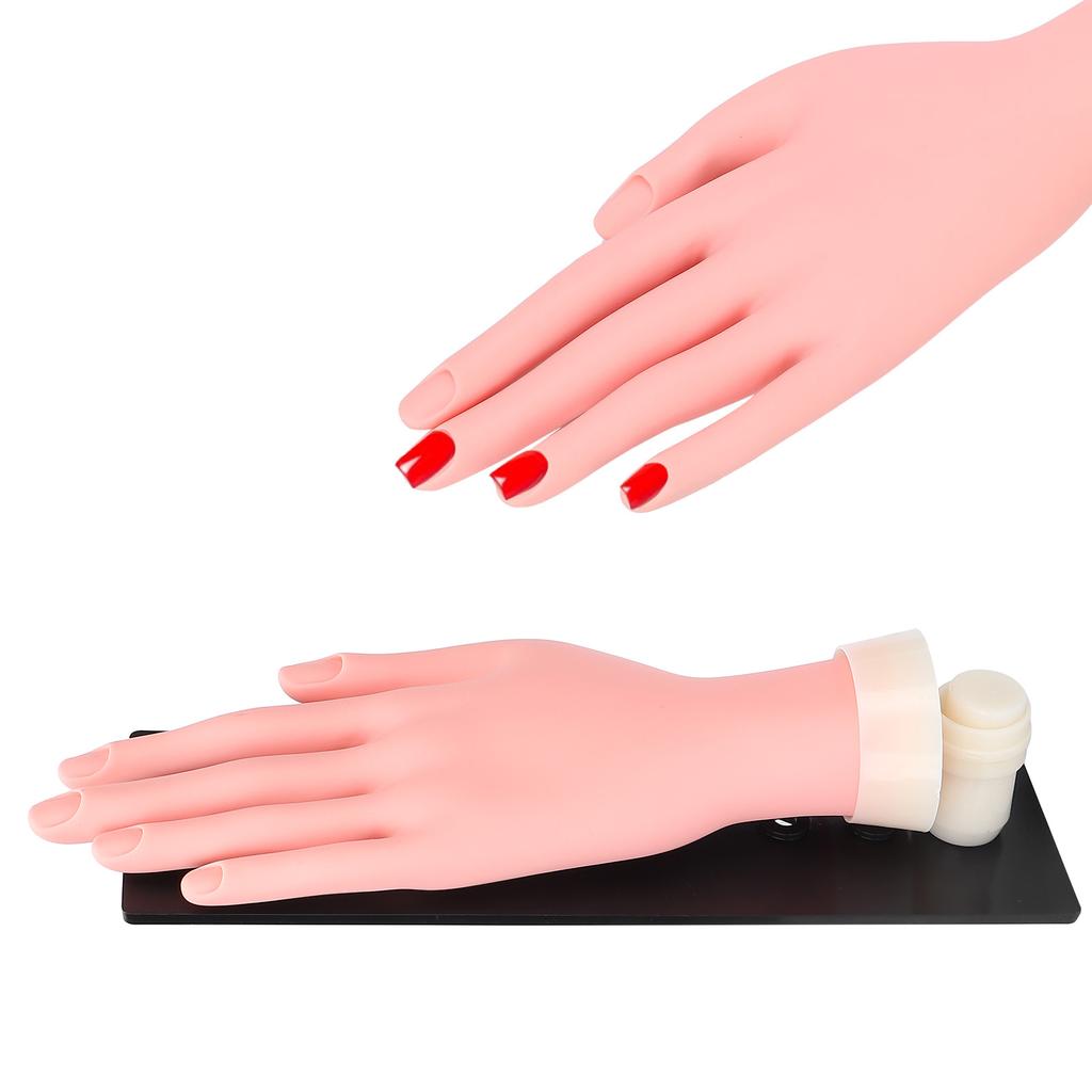 Тренировочная рука для нейл-арта, маникюрный манекен, искусственная рука для тренировки нейл-арта, демонстрации
