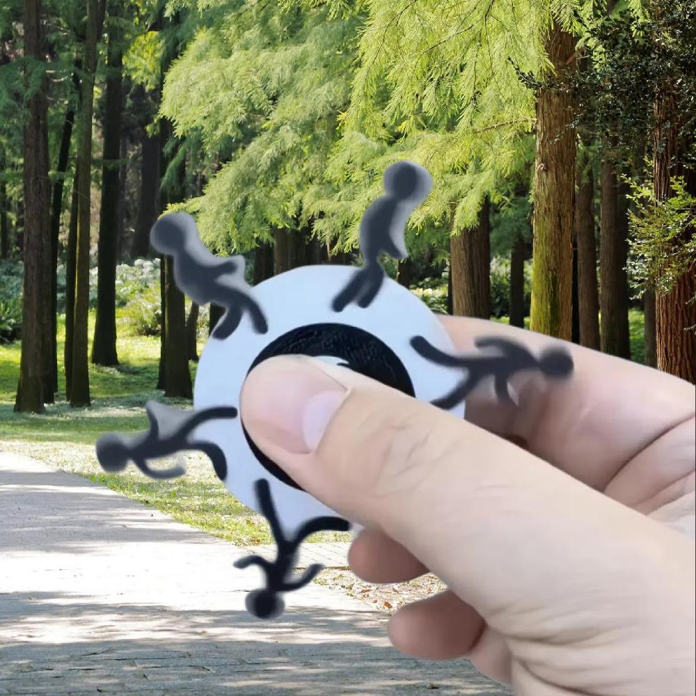 2pcs Stick Man Fidget Spinner Metal Hand Spinning Office Desk Toys Finger Spinner  Kids Toys