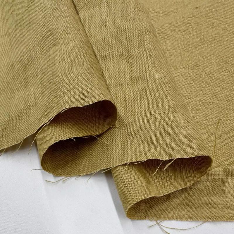 Чистая льняная ткань Стиранный лен Комфортная дышащая ткань для весны и лета DIY Платье Широкие брюки Легкая куртка Одежда