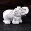 Handmade Carved Tangling Jade Elephant Gemstone Natural Crystal Figurine Good Luck Ornaments