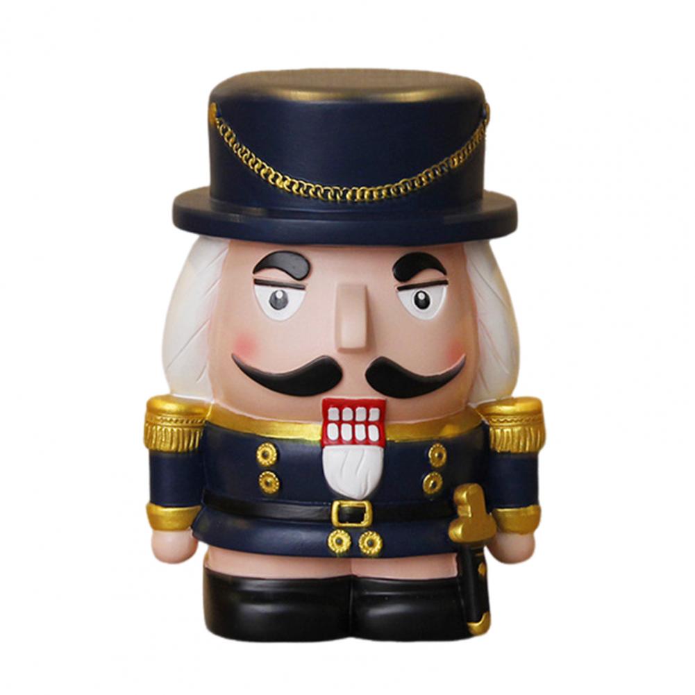 Nutcracker Soldier Money Box Resin Nutcracker Soldier Coin Bank for Saving Seasonal Cheer Multifunctional for Holiday for Kids