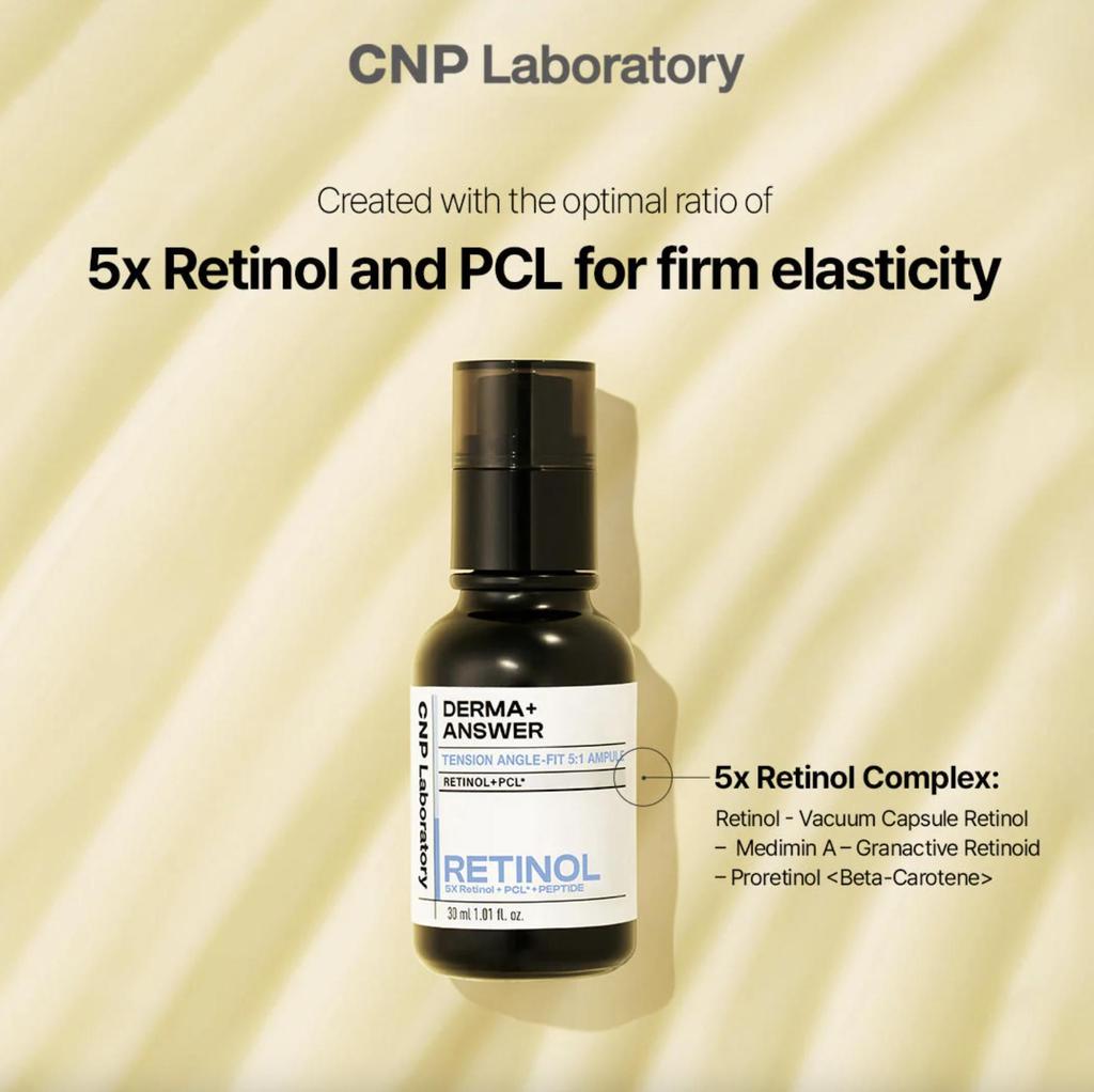 CNP LABORATORY Derma Answer Tension Angle Fit Retinol Ampoule – улучшенная сыворотка с ретинолом для лифтинга и укрепления кожи (30мл)