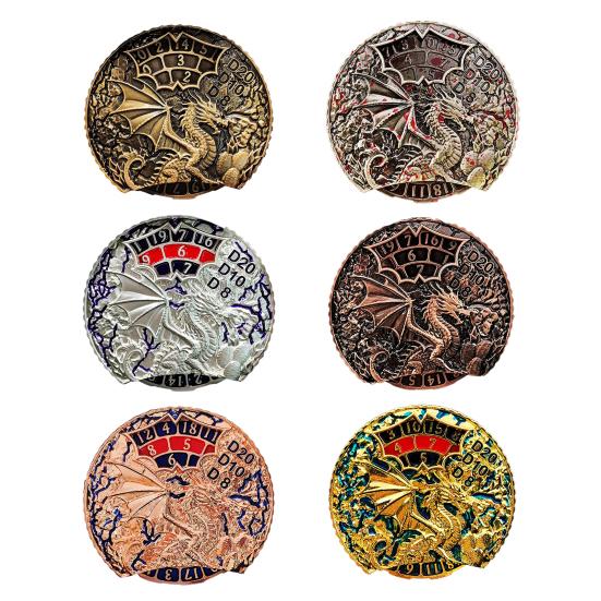7-в-1 Винтажный Дракон Рулетка Кости Fidget Spinner Прочная цинковый сплав Вращающийся металл