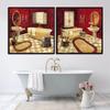 Bath Tub Shower Room Wall Pictures Retro Toilet Room Art Poster Canvas Painting Bathroom Prints and Posters Home Decor HD2098