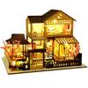 moin moin Dollhouse Miniature Handmade Kit Scale Sakuraba Inn Outeikyo LED Light Acrylic Case Music Box Twinkle Little 2504dh455 Set, 1/24 - - + +