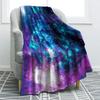 Galaxy Blanket Soft Comfortable Purple Print Throw Blanket for Sofa Chair Bed Office Ligtweight Durable Birthday Gift Blanket#(1)