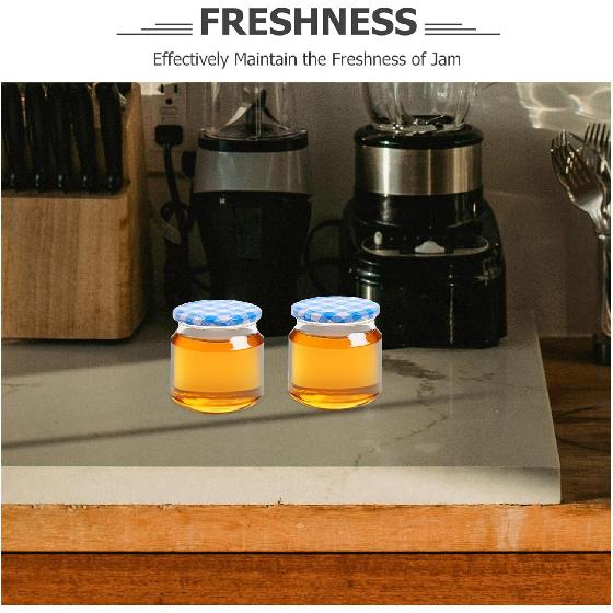 Alipis 50 шт. Небесно-голубые крышки из жести для банок, Герметичные уплотнительные крышки для джема, солений и многого другого, Многоразовые и железные крышки для банок для консервирования, 2,59 дюйма