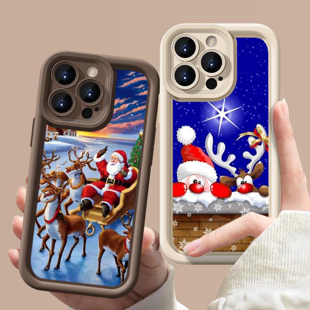 Чехлы для телефонов Ae111 с рождественским дизайном для Xiaomi 14T 12 11 Lite 5G NE Redmi 13C 14C 9C 9a A3 Note 12 Pro 10 11s Angel Eye Ladder Защитный чехол