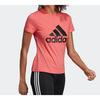 Adidas Спортивная футболка с коротким рукавом и логотипом, женские топы Prism-Pink DY7733