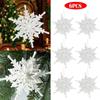 12cm Big Christmas Ice White 3D Snowflake Plastic Glitter Xmas Hanging Pendant for Home Party Wedding Tree Decoration Hot