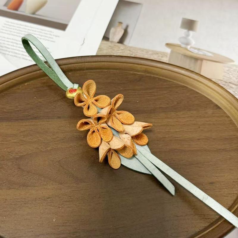 Очаровательный лавандовый брелок из коровьей кожи для женской сумки, модный брелок, прочный, изысканное исполнение, украшение для сумки, аксессуары для сумки