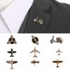 Men Metal Men Suit Collar Airplane Brooch Pin High-grade Aircraft Lapel Pins and Brooches Vintage Needle Accessories