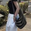 Сумка для овсяной булочки, Сумка для круассана, Расслабленная сумка из сетчатого плетения, Нишевая сумка через плечо, Сумка-пельмень