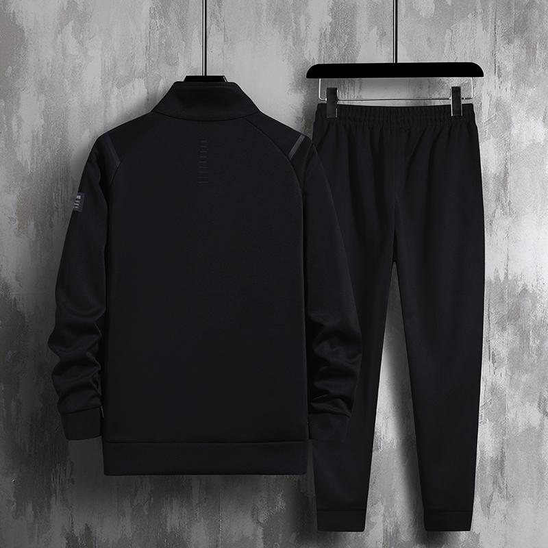 Мужской зимний комфортный комплект из 2 предметов: свободная куртка на молнии + брюки