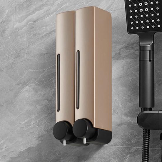 Shower Soap Dispenser Punching Free Wall-Mounted Shampoo Conditioner Dispenser Leakproof Easy To Refill