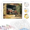 Frame Diy Painting By Numbers Kits For Adults Car And Dog Wall Art Picture Acrylic Canvas Painting For Home Wall Decors 40x50cm