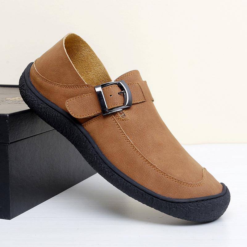 Весна и осень мужская модная и удобная повседневная обувь брендовая мужская уличная мягкая подошва нескользящая ленивая обувь обувь для вождения