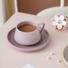 Ceramic ins home office afternoon tea mug, solid color latte hanging ear creative simple set coffee cup saucer