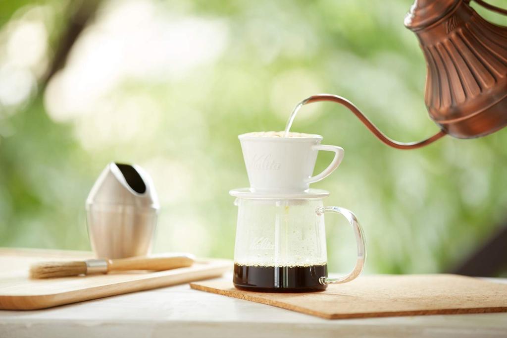 Керамическая воронка для кофе Kalita с высокой теплоотдачей, посуда Hasami, HASAMI для людей, серия Wave, керамика, сделанная в Японии, HA155, воронка для одного человека