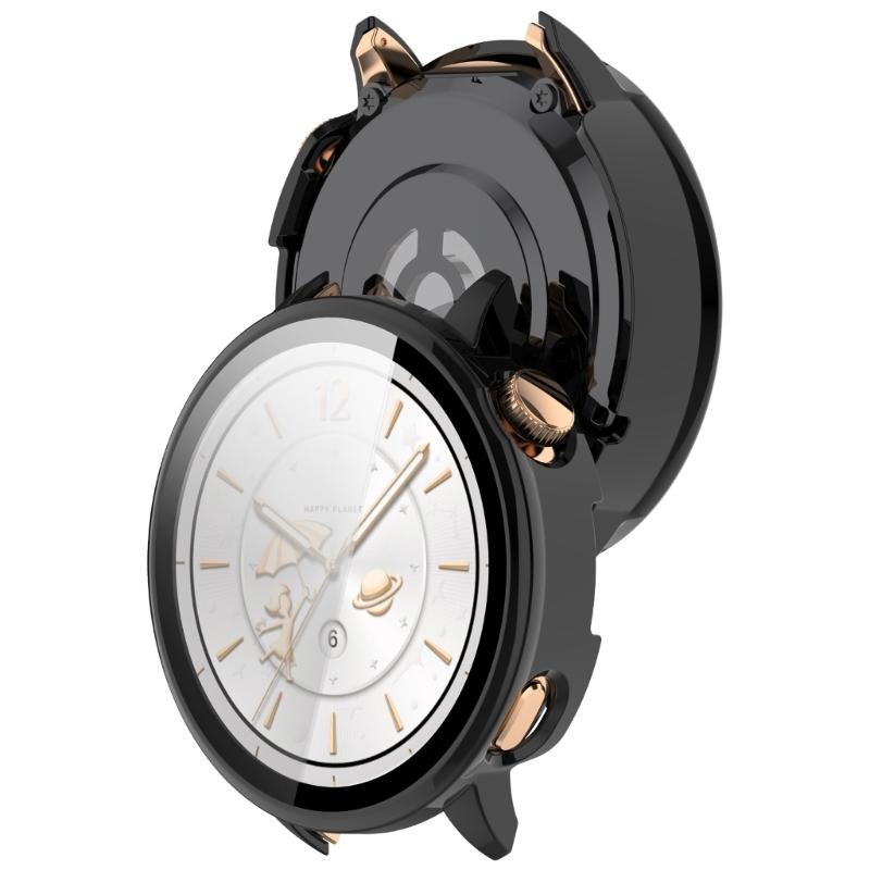 Upgrades PC Glass Mixed  Protective Cover with Full edges  Defense & Precise Button cutout Suitable for Watch X2 Mini