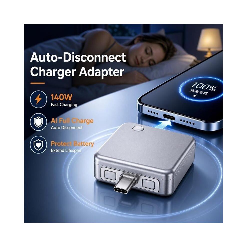 140W Full Charge Separator Type-C Charging Adapter Overcharge Protection Auto Power-Off for Type-C Devices