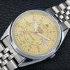 ЯПОНСКИЕ ВИНТАЖНЫЕ ОТРЕМОНТИРОВАННЫЕ МУЖСКИЕ АВТОМАТИЧЕСКИЕ ЧАСЫ SEIKO 5 С ЖЕЛТЫМ ЦИФЕРБЛАТОМ a444660-1