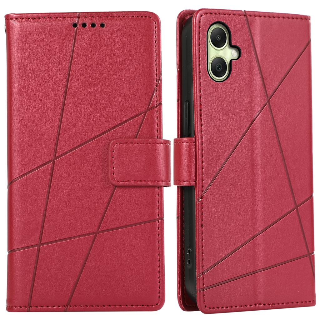 DF-06 For Samsung Galaxy A06 4G Phone Case Line Imprint Leather Wallet Cover